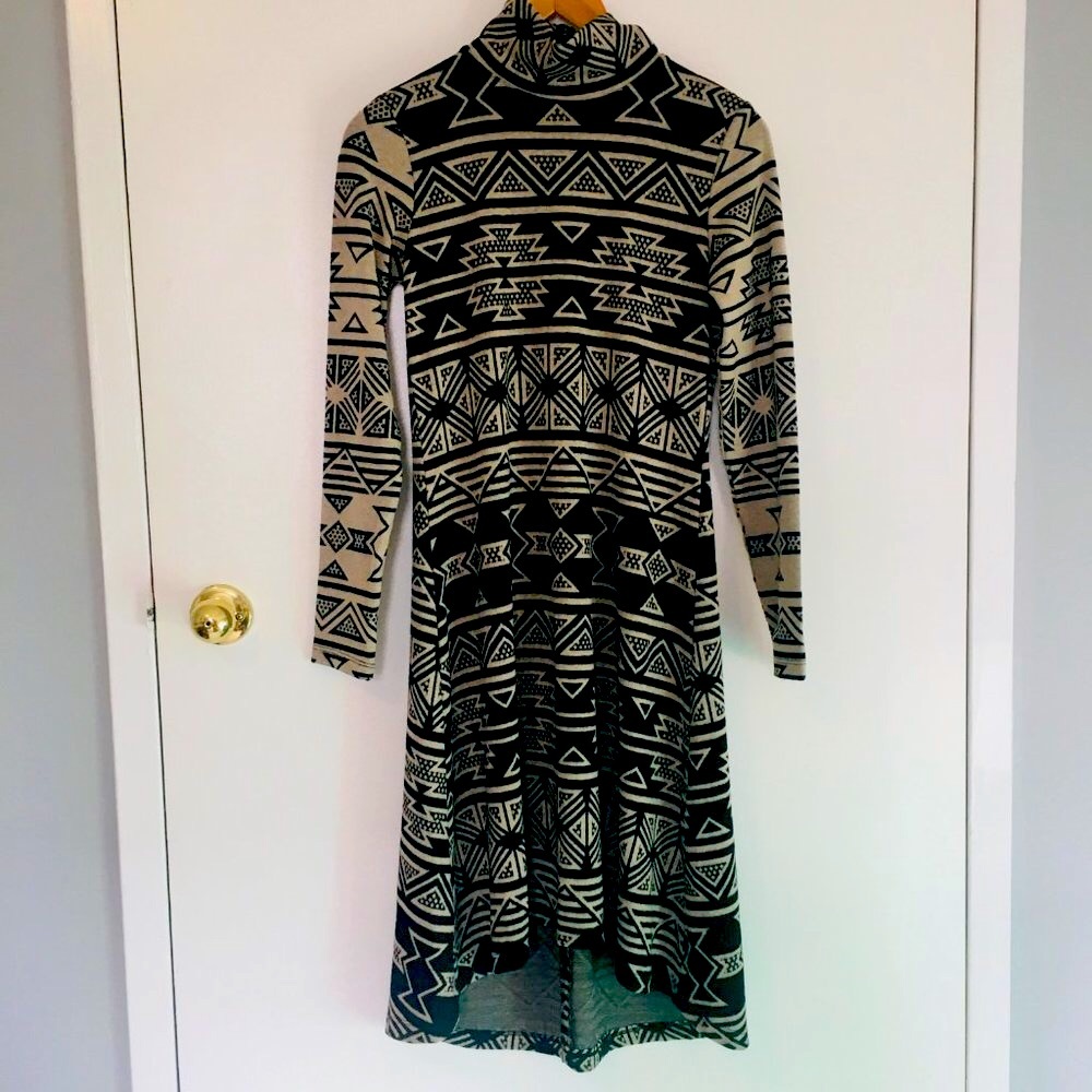 Long-sleeve Turtle Neck Dress